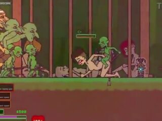Captivity &vert; stupeň 3 &vert; nahý žena survivor fights ji způsob přes desiring goblins ale fails a dostane v prdeli těžký polykání liters na připojenými opčními &vert; hentai hra gameplay p3