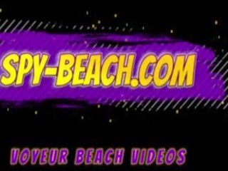 Vujaristas mėgėjai nudistas paplūdimys - paslėptas kamera stambus planas filmas