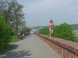 Hot goddess MonaLee Has Fun In Public Streets