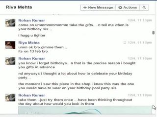 Indien pas frère rohan baise sœur riya sur facebook bavarder