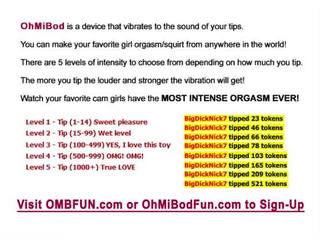 Young Chick movs You How to Ride Huge Dildo While You Control the OMBFUN Vibe