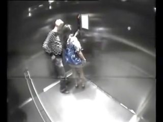 Eager passionate Couple Fuck in Elevator - 